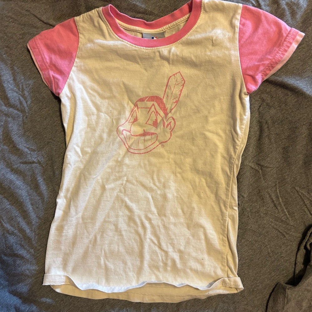 Cleveland Indians Chief Wahoo flower girl kids shirt